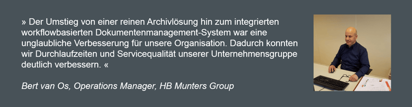 Bern van Os, HB Munters Group über die Nutzung von DocuWare Bern van Os, HB Munters Group über die Nutzung von DocuWare